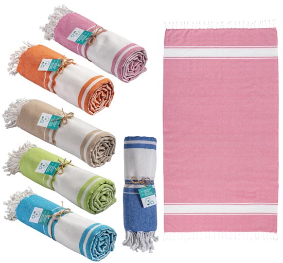 Διαφημιστικά Παρεό Παραλίας BH25430 με εκτύπωση ή με κέντημα το λογότυπό. Πετσέτες παραλίας με τύπωμα το λογότυπο του ξενοδοχείου σας.